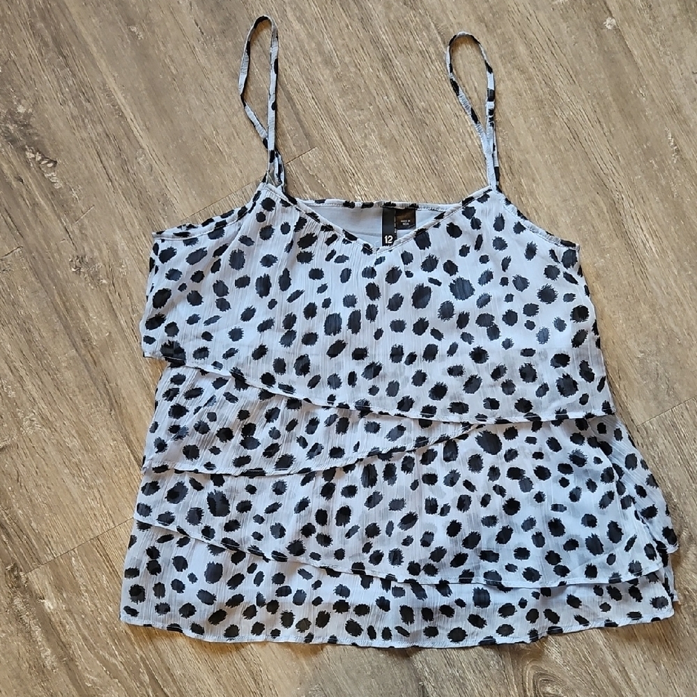 Polka Dot Layered Women's Top